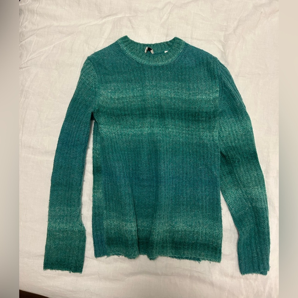 Vince Malachite Space Dyed Alpaca and Wool Sweater XS $395